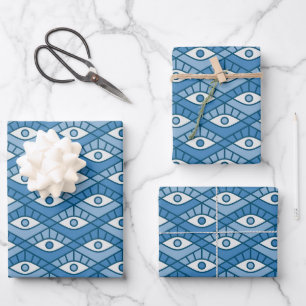 Blue Eyes Wrapping Paper Sheet