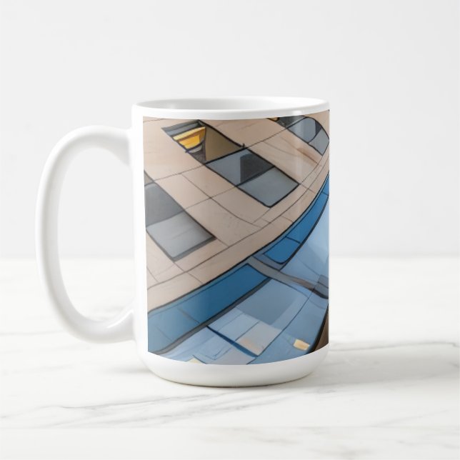 Blue Facade Perspective  Coffee Mug (Left)