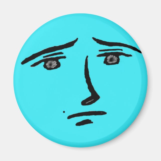 Blue Face Anime Magnet (Front)