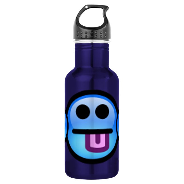 Blue Face with tongue sticking out Bottle (Front)