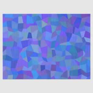 blue facets tissue paper