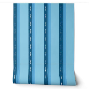 blue faded stripes with dots wallpaper
