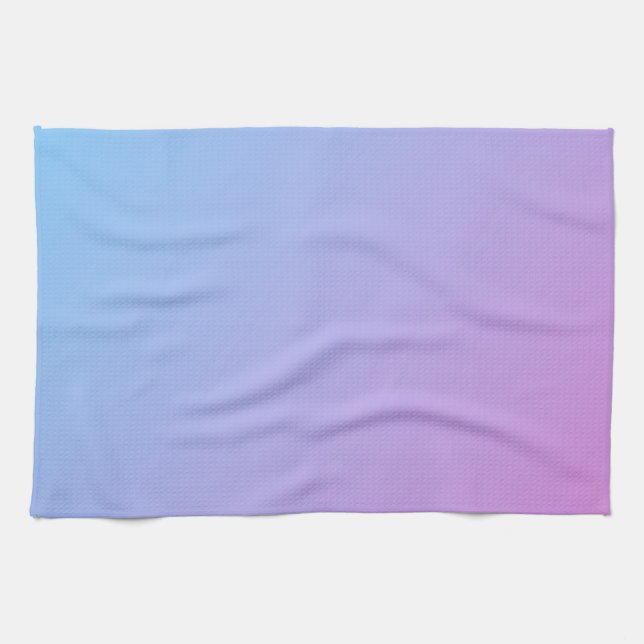 Blue Fades to Lavender Dish Towel  (Horizontal)