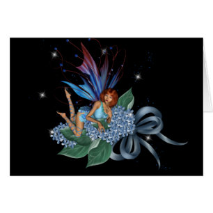 Blue Fae on Blue Flowers Design 1