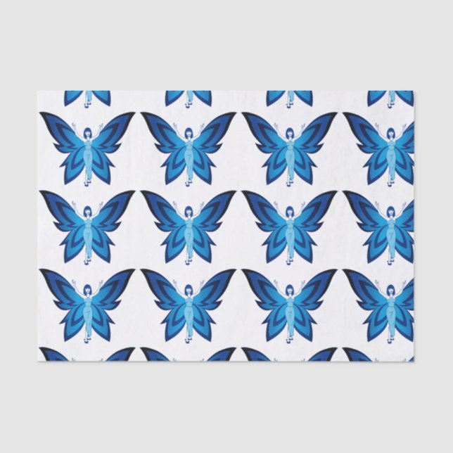 Blue Faery 10lb tissue paper, white Paper (Front)