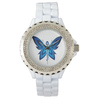 Blue Faery women's rhinestone enamel watch