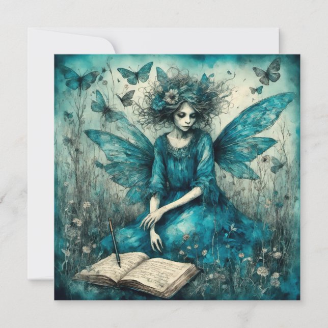 Blue Fairy Shower Invitation (Front)