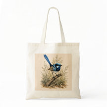Blue Fairy Wren Tote Bag | Bush Edition