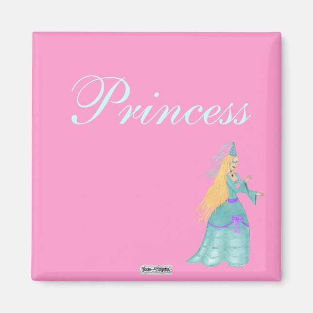Blue Fairytale Princess Magnet (Front)