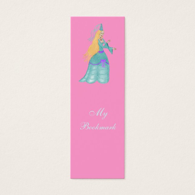 Blue Fairytale Princess (Mini) Bookmark (Front)