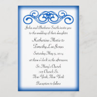 Blue Fairytale Scroll Wedding