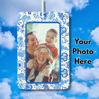 Blue Family Both Sides Same Custom Photo Car Car Air Freshener