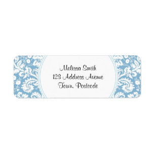 Blue fancy damask pattern