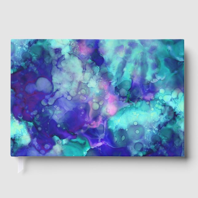 blue fantasy watercolors : guest book (Front)