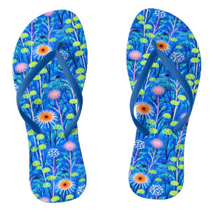 Blue Fantasy Wildflower Meadow Jandals