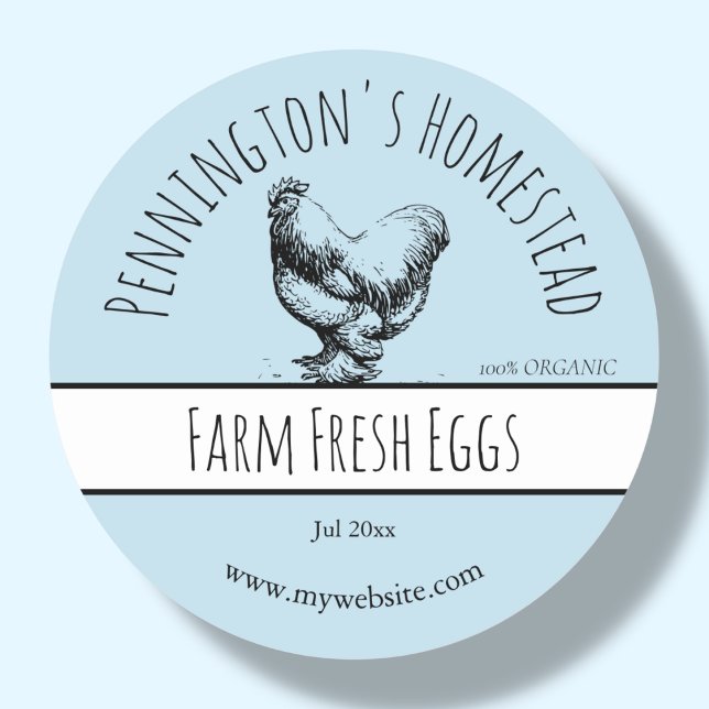 Blue | Farm Fresh Egg Labels (Creator Uploaded)