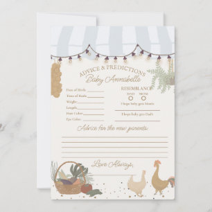 Blue Farmers Market Farm Fresh Advice for Baby Invitation