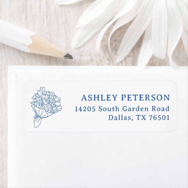 Blue Farmers Market Theme Return Address (Insitu)