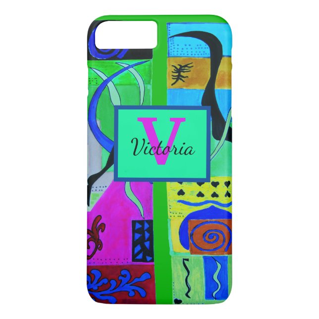 Blue Fashion Abstract Inspiration From Matisse Case-Mate iPhone Case (Back)