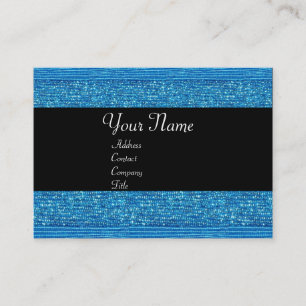 BLUE FASHION BEADS MONOGRAM BUSINESS CARD