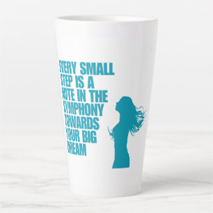 Blue Fashion Girl Latte Mug   Minimalist Mug