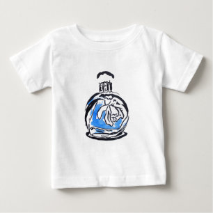 Blue fashion illustration perfume bottle baby T-Shirt