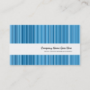Blue fashion vertical pin striped business card