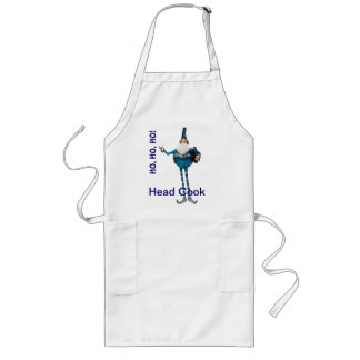 Blue Father Christmas Apron ( Head Cook)