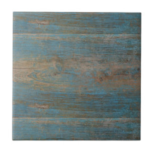 Blue Faux Beach Wood Texture Tile
