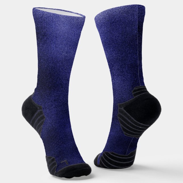 Blue faux fussy design socks (Angled)