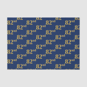 Blue, Faux Gold 82nd (Eighty-Second) Event Tissue Paper