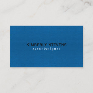 Blue Faux Leather Vintage Look Business Card