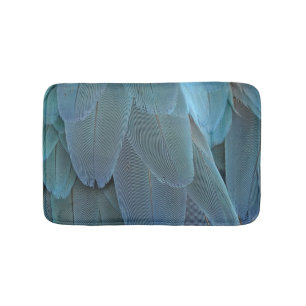 Blue Feather Bath Mat