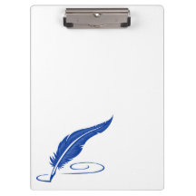 blue feather Clipboard