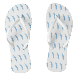 Blue Feather flip flops 
