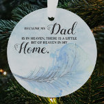 Blue Feather | heavenly Christmas Tree Ornament<br><div class="desc">Its difficult for most of us at christmas when you have lost a loved one, this elegant blue feather tribute tree decoration will add a little heaven to your home. Easily edited so you can personalise, plus the option to change the font style and colour, by clicking on the customise...</div>