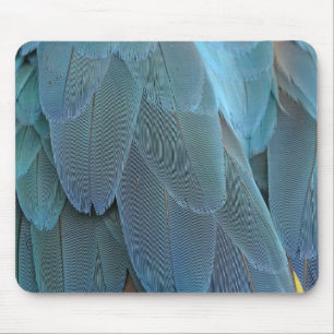 Blue Feather Mouse Pad