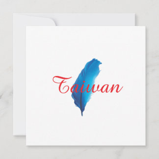 Blue Feather Taiwan Map Postcard