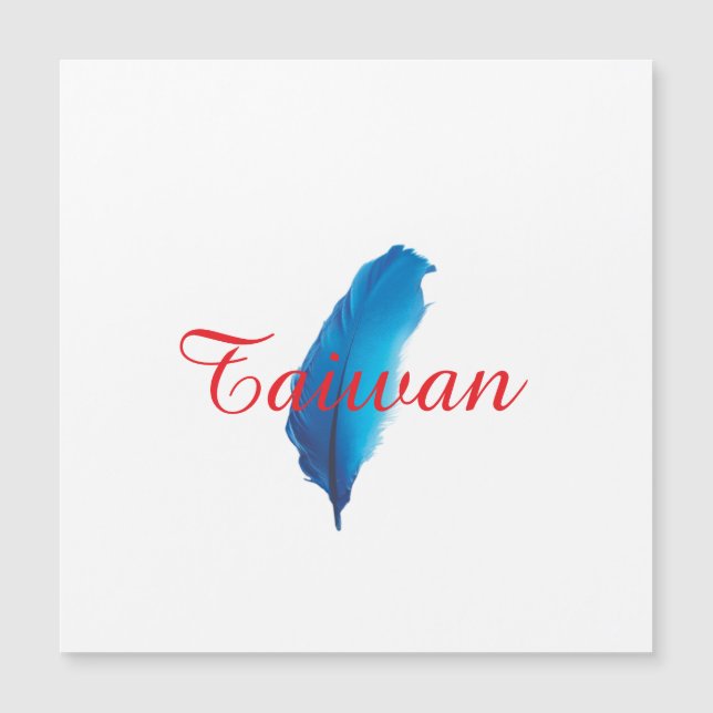 Blue Feather Taiwan Map Postcard (Front)