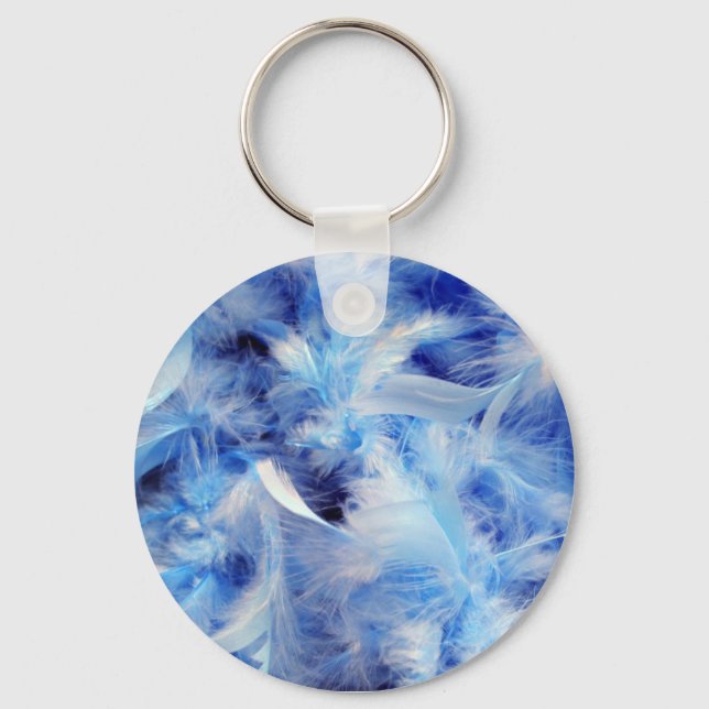 Blue Feathers Key Chain (Front)
