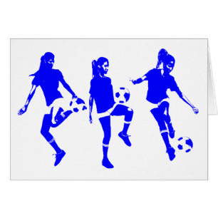Blue Female Soccer Skills