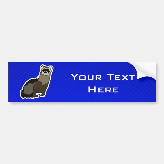 Blue Ferret Bumper Sticker (Front)