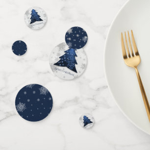 Blue Festive Christmas Tree Table Confetti