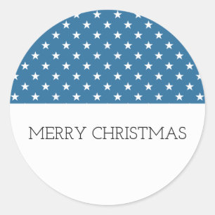 Blue Festive Stars Holiday Stickers