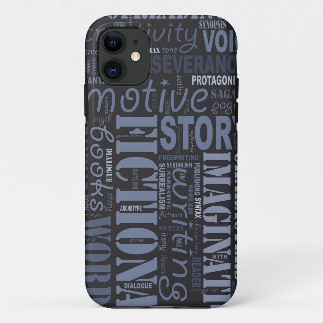 Blue Fiction Writer's iPhone 5 Case (Back)