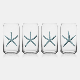 Blue Finger Starfish Can Glass