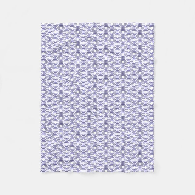 Blue Finial Pattern Fleece Blanket (Front)