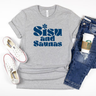 Blue Finnish Sisu and Saunas T-Shirt