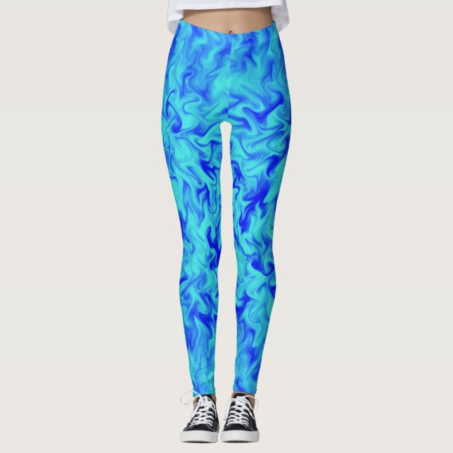 Blue Fire Leggings (Front)