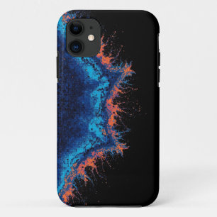 Blue Fire Mosaic Mobile Case
